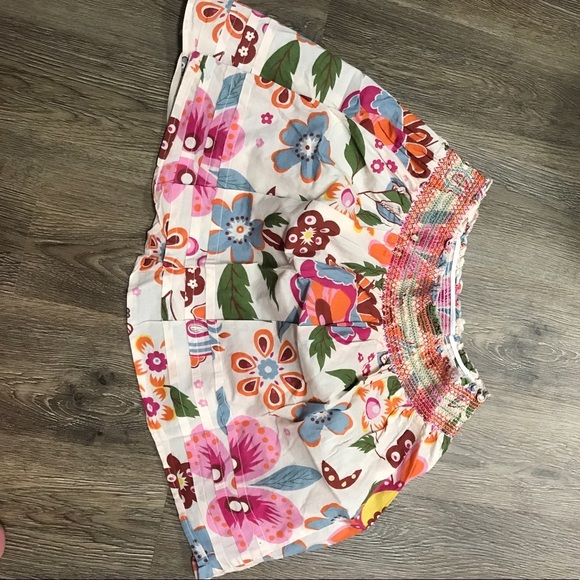 Floral Retro 70s 80s‎ Look Skirt Summer Pattern Pleated - Picture 2 of 4